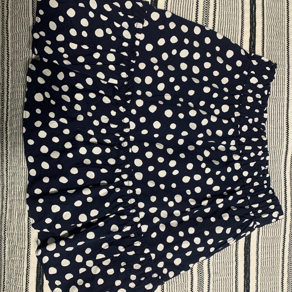 Loft Navy & White Polka Dot Mini Skirt SIZE SMALL